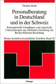 Cover of: Personalberatung in Deutschland und in der Schweiz.