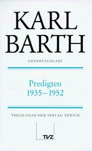 Cover of: Predigten 1935-1952. (Abt. I.)