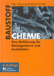 Cover of: Baustoffchemie. Eine Einführung für Bauingenieure und Architekten.