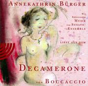 Cover of: Decamerone. CD. by Giovanni Boccaccio, Susato, Annekathrin Bürger