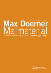 Malmaterial und seine Verwendung im Bilde by Max Doerner
