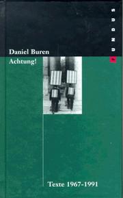 Achtung! Texte 1969-1994 by Daniel Buren, Gerti Fietzek, Gudrun Inboden