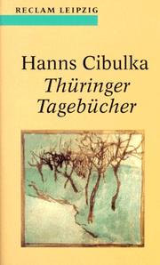 Cover of: Thüringer Tagebücher.