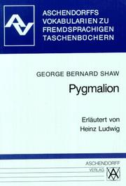 Cover of: Pygmalion. Vokabular. Zum Penguin- Taschenbuch ( ISBN 0-14-045022X).