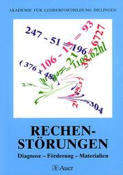 Cover of: Rechenstörungen. Diagnose, Förderung, Materialien.