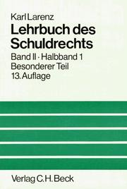 Cover of: Lehrbuch des Schuldrechts, 2 Bde. in 3 Tl.-Bdn., Bd.2/1, Besonderer Teil