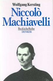 Cover of: Niccolo Machiavelli. ( Große Denker).