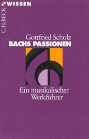 Cover of: Beck'sche Reihe, Bachs Passionen