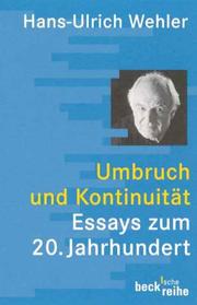 Cover of: Umbruch und Kontinuität: Essays zum 20. Jahrhundert