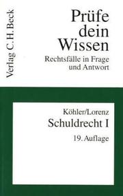 Cover of: Prüfe dein Wissen, H.2, BGB, Recht der Schuldverhältnisse