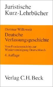 Cover of: Deutsche Verfassungsgeschichte. by Dietmar Willoweit