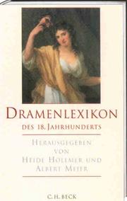 Cover of: Dramenlexikon des 18. Jahrhunderts.