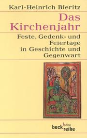 Cover of: Das Kirchenjahr. by Karl-Heinrich Bieritz