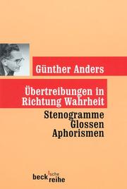 Cover of: Übertreibungen in Richtung Wahrheit. Gedanken und Aphorismen.