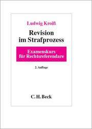 Cover of: Revision und Plädoyer im Strafprozeß.