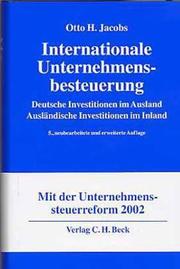 Cover of: Internationale Unternehmensbesteuerung.