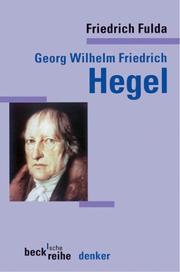 Cover of: Georg Wilhelm Friedrich Hegel.