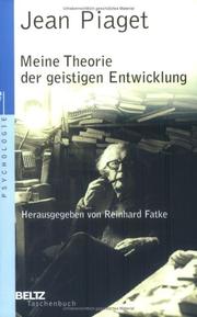 Cover of: Meine Theorien der geistigen Entwicklung.