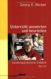 Cover of: Unterricht auswerten und beurteilen. Handlungsorientierte Didaktik 3.