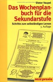 Cover of: Das Wochenplanbuch für die Sekundarstufe