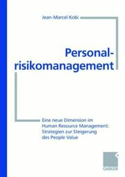 Cover of: Personalrisikomanagement. by Jean-Marcel Kobi