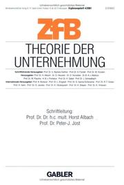 Cover of: Theorie der Unternehmung