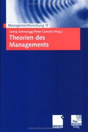 Cover of: Theorien des Managements.