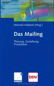 Cover of: Das Mailing. Planung, Gestaltung, Produktion.