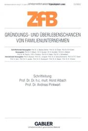 Cover of: Gründungs- und Überlebenschancen von Familienunternehmen (Arbeitstitel)