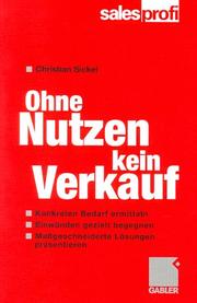 Cover of: Ohne Nutzen kein Verkauf.