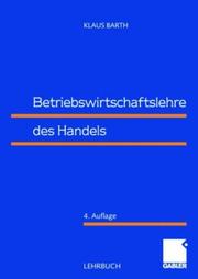 Cover of: Betriebswirtschaftslehre des Handels.