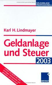 Cover of: Geldanlage und Steuer 2003.