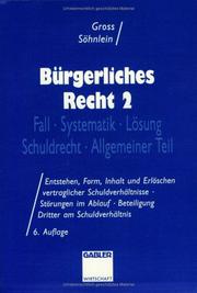 Cover of: Bürgerliches Recht, Bd.2, Schuldrecht, Allgemeiner Teil