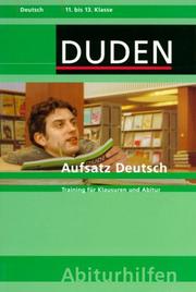 Cover of: Duden Abiturhilfen, Der deutsche Aufsatz