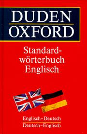 Cover of: Duden-Oxford: Standardwörterbuch Englisch