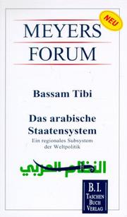 Cover of: Das arabische Staatensystem. Ein regionales Subsystem der Weltpolitik. by Bassam Tibi