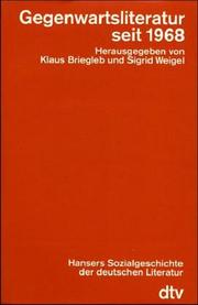 Cover of: Hansers Sozialgeschichte der deutschen Literatur 12. Gegenwartsliteratur seit 1968.