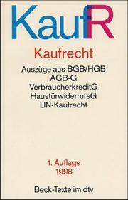 Cover of: Kaufrecht ( KaufR).