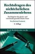 Cover of: Rechtsfragen des nichtehelichen Zusammenlebens.