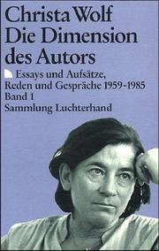 Cover of: Die Dimension des Autors, in 2 Bdn..