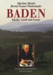 Cover of: Baden. Kulinarische Landschaften. Küche, Land und Leute.