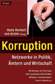 Cover of: Korruption. Netzwerke in Politik, Ämtern und Wirtschaft.