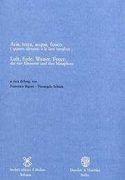 Cover of: Luft, Erde, Wasser, Feuer by Francesca Rigotti, Pierangelo Schiera