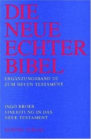 Cover of: Einleitung in das Neue Testament. by Ingo Broer