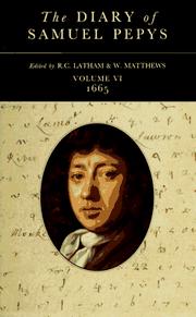 Cover of: The Diary of Samuel Pepys: 1665 (Diary of Samuel Pepys, Vol 6)