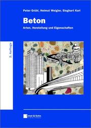 Cover of: Beton Arten Herstllung Und Eigenschaften 2 Auflage