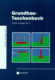 Cover of: Grundbau-Taschenbuch Pt 3 | VCH