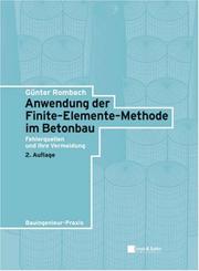 Cover of: Anwendung Der Finite-elemente-methode Im Betonbau