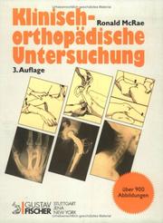 Cover of: Klinisch-orthopädische Untersuchung.