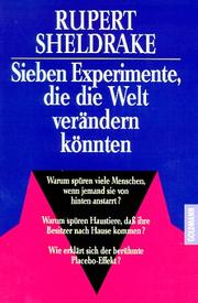 Cover of: Sieben Experimente, die die Welt verändern könnten. by Rupert Sheldrake